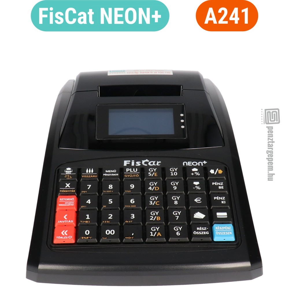 FISCAT NEON+ ONLINE PÉNZTÁRGÉP| Penztargepem.hu