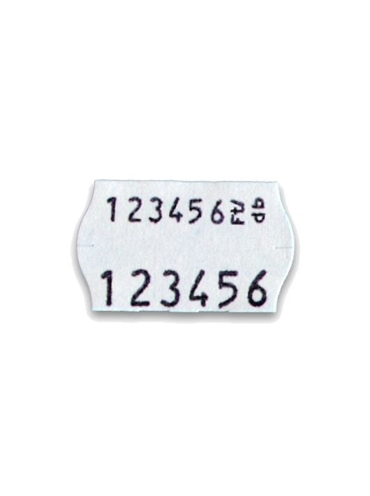 Árazó címke 26 x 16 fehér, kétsoros, kerekített (OPEN S14)