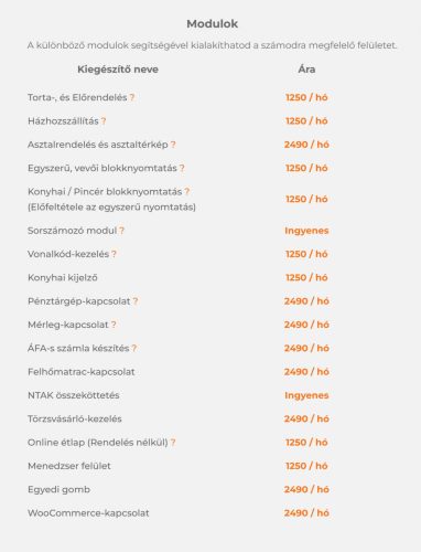 STAJERFOOD vendéglátós szoftver ingyen üzembehelyezéssel