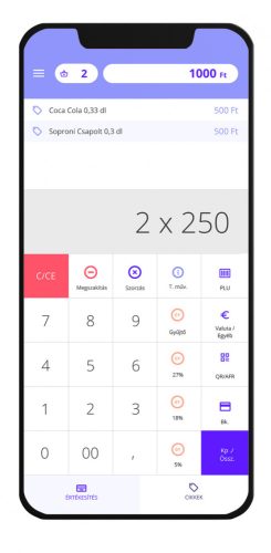 ePénztárgép applikáció CashBox/Fiscat pénztárgépekhez SMART