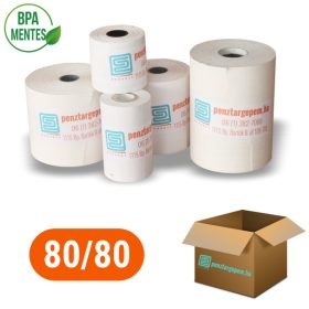   Pénztárgépszalag 80/80/12 (75m) Thermo 48g/m2 BPA mentes - 50 db/doboz (blokk nyomtató, SMART KASSA stb.)